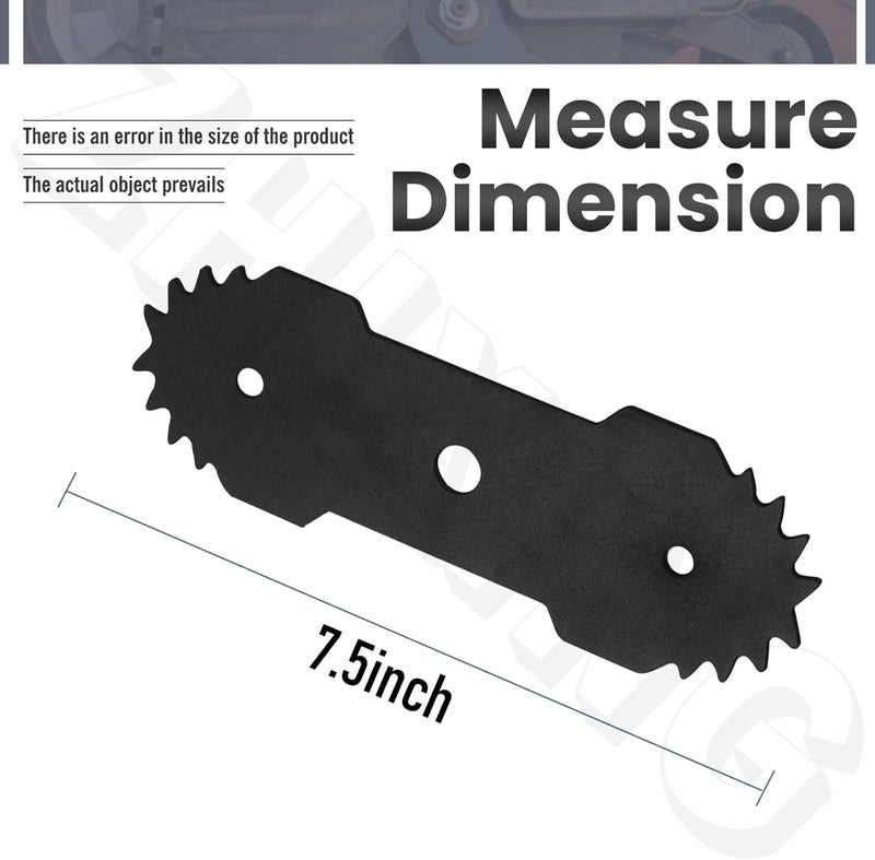 ZHIXING 2 Pack 7.5" Double Edge Bladed Compatible with Denali 12 Amp 27032 Electric Corded Lawn Edger, 4420 RPM - Image 2